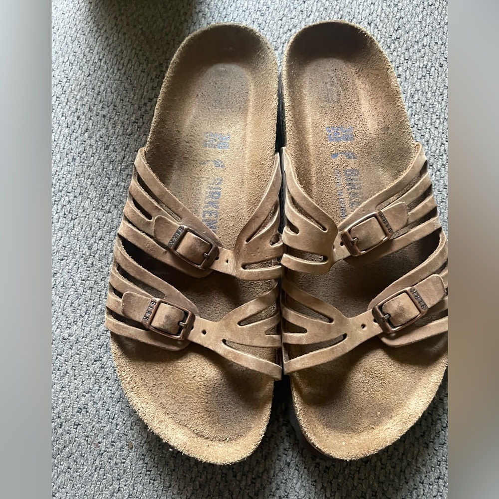 Birkenstock Tan Sandals with Adjustable Straps